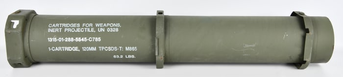Military M865 TPCSDS-T 120mm Cartridge Storage Case, Empty