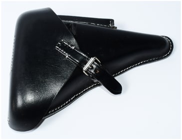 WWII German Luger P08 Hard Shell Leather Holster by Otto Sinde Berlin, 1938
