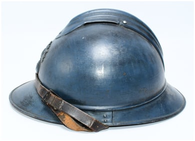 French M15 Adrian-Style Military Helmet with RF Insignia