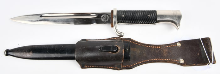 WWII German K98 Dress Bayonet by G. Gustav Spitzer Solingen with Scabbard and Frog