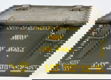 Military Surplus .30 Caliber Ammunition Box, Dated 1986