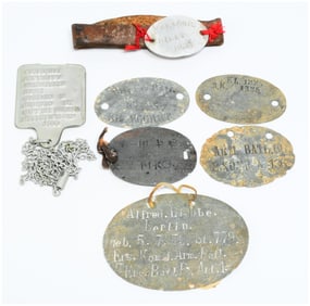 A Group of Imperial German and Other WWI/Early 20th Century Military Identification Tags