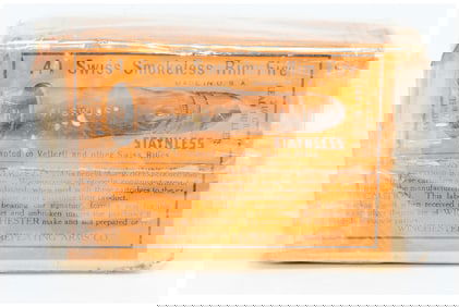 Unopened Box of 10 Winchester .41 Swiss Smokeless Rim Fire Cartridges, Circa 1923