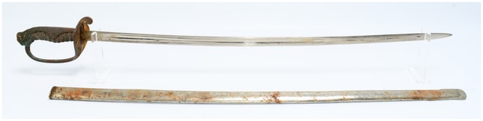 Japanese Officer's Saber with Animal Head Pommel and Scabbard