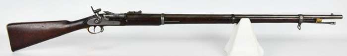 A Mid-19th Century Percussion Lock Military Musket, Dated 1274 AH (1857-1858 CE)