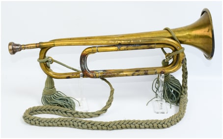 J.W. Pepper Premier U.S. Military Brass Bugle with Cord and Tassels