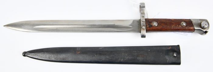 Austrian Mannlicher M1895 Bayonet with Scabbard, Marked OE WG