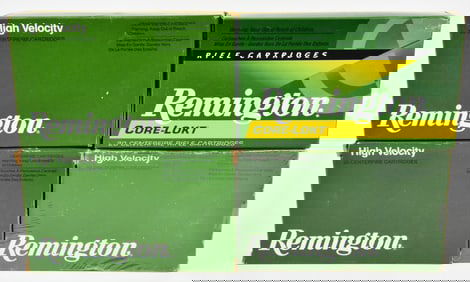 A Group of Four Boxes of Remington High Velocity and Core-Lokt 7MM MAUSER (7X57) 140 GR. Rifle