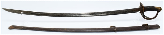 A 19th Century French Military Cavalry Sabre and Scabbard, Ch?tellerault