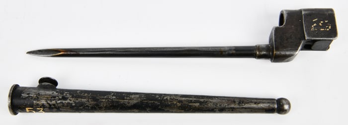 British Enfield No. 4 MKII Spike Bayonet with Scabbard