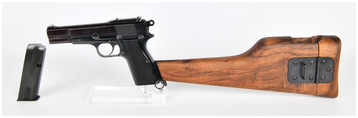 Inglis Canadian Mk.I* High Power Semi-Automatic Pistol with Detachable Shoulder Stock