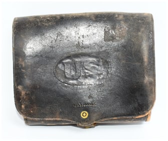 Indian War Era US Army Hagner Pattern Cartridge Box with Six .45-70 GOVT Cartridges
