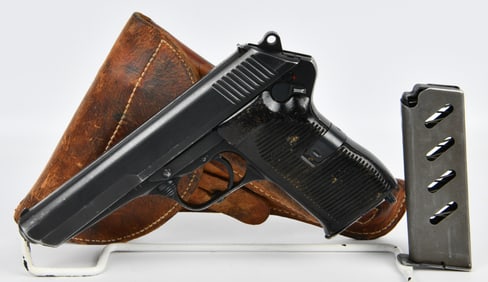 Cold War Era Czech CZ 52 Semi-Automatic Pistol, Caliber 7.62x25, with Two Magazines and Holster