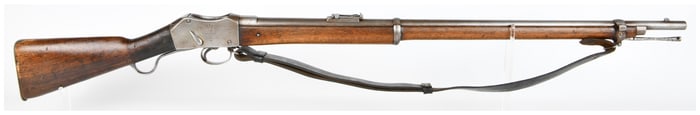 A British Martini-Henry Enfield Falling Block Rifle, Dated 1876
