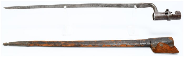 A British Pattern 1853 Enfield Socket Bayonet with Scabbard
