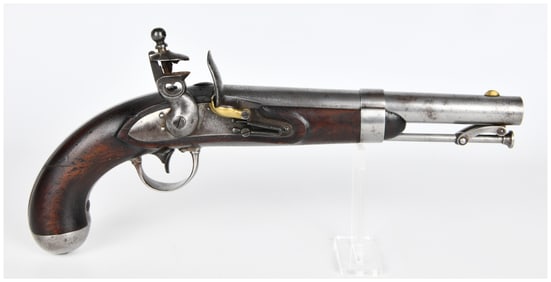 A.H. Waters U.S. Model 1836 Percussion-Converted Military Pistol, Dated 1839