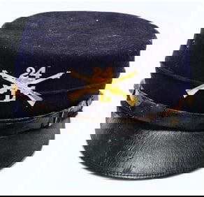 M1895 U.S. Army 24th Infantry Enlisted Forage Cap, Spanish-American War Era