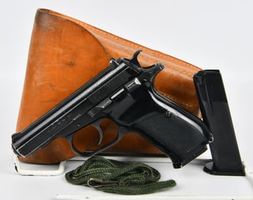 CZ 82 9x18mm Makarov Semi-Automatic Pistol with Holster and Accessories, Dated 1985