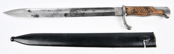 A German WWI Mauser M1898/05 'Butcher Blade' Bayonet with Scabbard, by Alex. Coppel, 1918