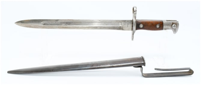 A U.S. Model 1898 Krag Bayonet with Scabbard, Dated 1902
