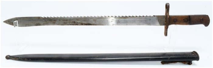 A Swiss M1914 Pioneer Sawback Bayonet