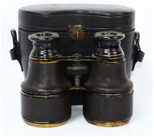 A Pair of Late 19th / Early 20th Century Galilean-Style Opera Glasses, marked 'Paris', with Fitted