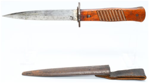 Vintage Gottlieb Hammesfahr Solingen Fighting Knife with Scabbard