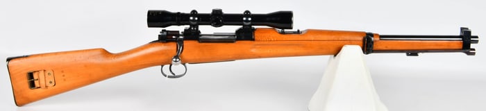 M38 Mauser Rifle by Carl Gust. Stads, Dated 1940, with Valor 4x Scope