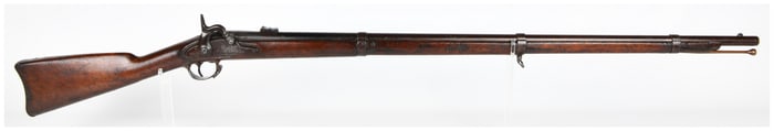 Antique American Civil War Era Percussion Lock Military Rifle-Musket by Mason, Dated 1863