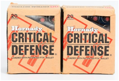 40 Rounds Hornady Critical Defense Ammunition