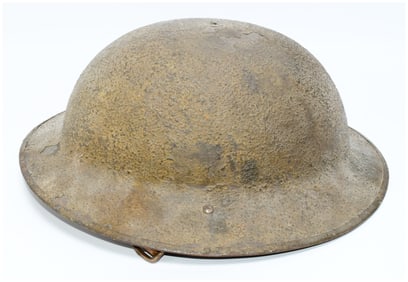 WWI US Army M1917 Doughboy Helmet with Painted Insignia and Named Chinstrap