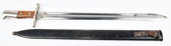 Swiss Model 1914 Sawback Bayonet with Scabbard