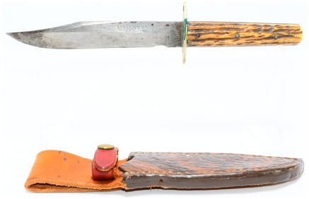 c1900 Joseph Allen & Sons Sheffield England NON-XLL Bowie Knife with Sheath