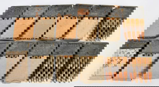 A Group of Korean Military Surplus .30-06 M2 Ammunition on Stripper Clips
