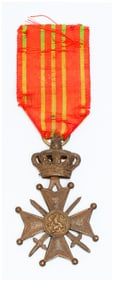 Belgium. Croix de Guerre, 1914-1918, with Lion Disc and Palm