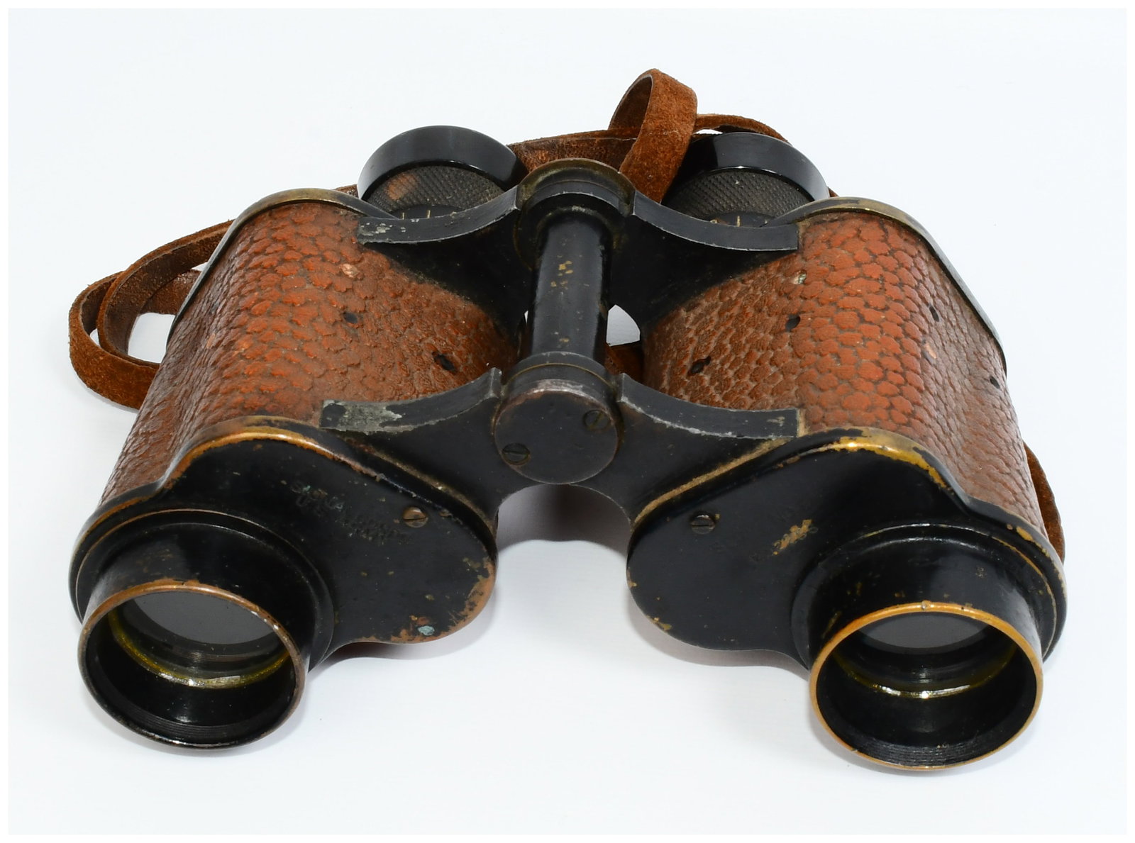 A Pair of Talbot Reel Manufacturing Co. US Army Signal Corps Military Stereo 6x30 Binoculars, WWII: A pair of vintage military stereo binoculars, manufactured by Talbot Reel Manufacturing Company of Kansas City, Missouri, U.S., identified as 6x30 magnification and objective lens diameter, consistent