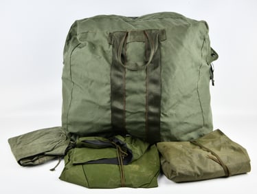 A U.S. Military Waterproof Clothing Bag (Flyer's Kit Bag) with Three Smaller Bags, WT Inflatable