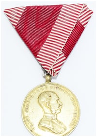 Austro-Hungarian Franz Joseph I 'Golden Bravery Medal', Bronze or Brass Grade