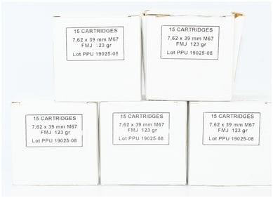 Prvi Partizan (PPU) 7,62 x 39 mm M67 FMJ 123 gr Ammunition, 75 Rounds, 2008
