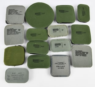 A Group of USGI ACH & MICH Helmet Pad Set Suspension System, 3/4 Inch