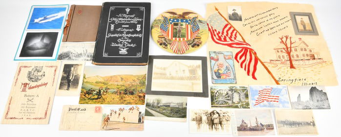 A Collection of American Military and Patriotic Ephemera, Civil War to Mid-20th Century, including