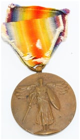 United States World War I Victory Medal with Rainbow Ribbon