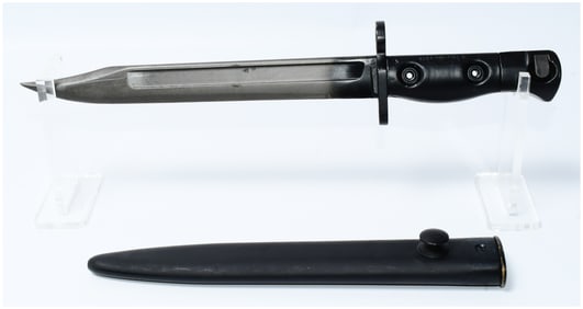 A British L1A3 SLR Bayonet with Scabbard