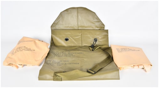 A Group of Three US Military Camouflage Screening Support System Bags, circa 1990s