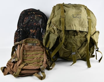 A Group of Three Backpacks, including a US Military LC-1 Large Frame ALICE Pack