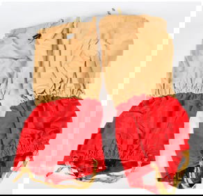 A Pair of Vintage Swedish Two-Tone Textile Leg Gaiters