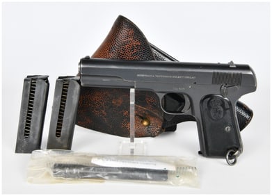 A Swedish Husqvarna Model 1907 Semi-Automatic Pistol Rig