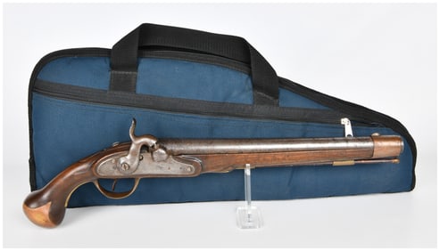 Mid-19th Century Single-Shot Percussion Cap Pistol