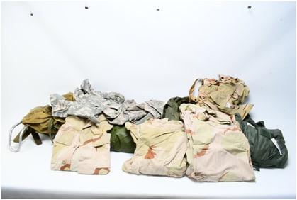 A Collection of US Military Desert Camouflage Uniform (DCU) Components, CWU27/P Flyers Coveralls,