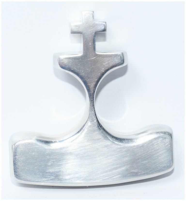 Signed Custom Cross Two-Finger Knuckles: This uniquely engineered two-finger aluminum knuckles showcases the bold creativity and craftsmanship of renowned maker Brandon Davis. Precision-machined from a solid block of lightweight aluminum, it
